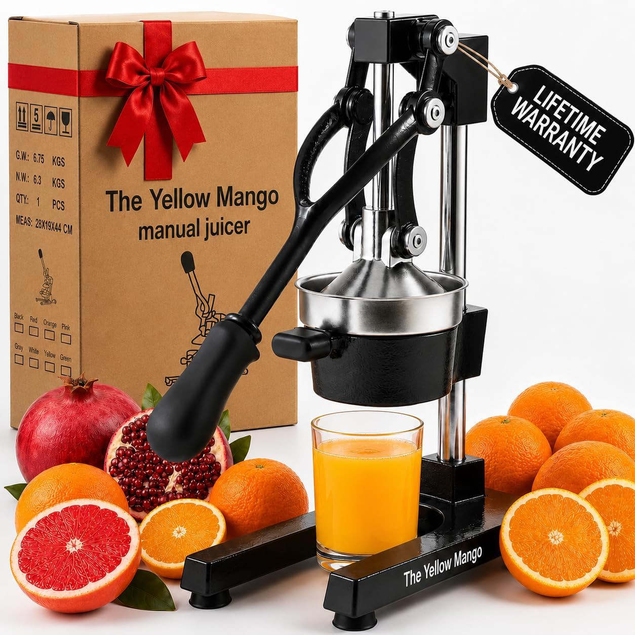 Black Manual Citrus Press by The Yellow Mango