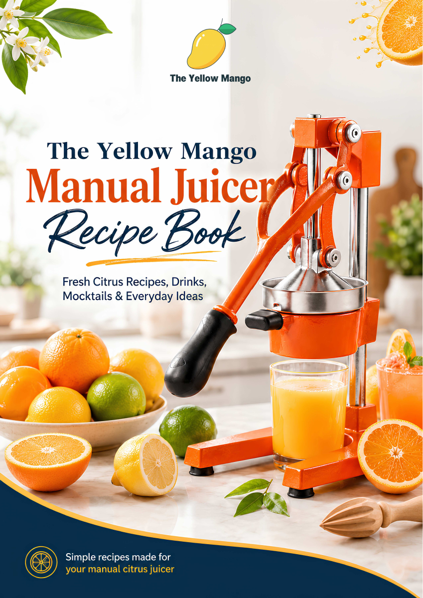 The Yellow Mango Manual Juicer Recipe Book cover